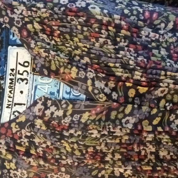 a.n.a. A NEW APPROACH SZ XL Semi Sheer Lightweight Spring Floral Print Blouse - Picture 5 of 15